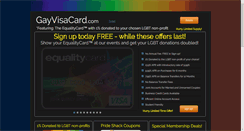 Desktop Screenshot of gayvisacard.com